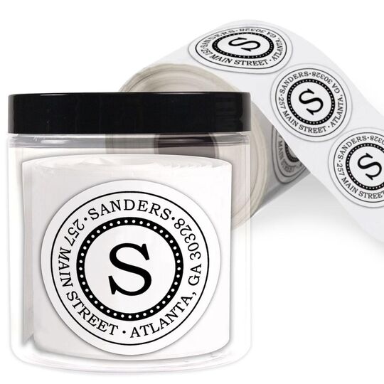 Dotted Circle Round Address Labels